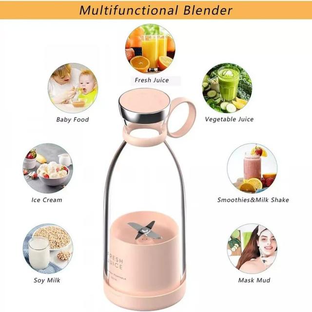 Portable Mini Juice Blender USB Rechargeable Mixer Juicer for Outdoor